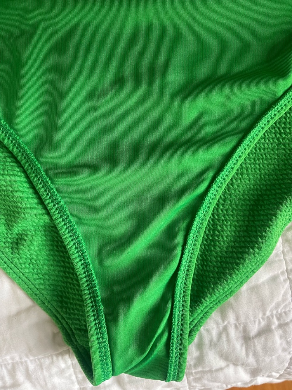 Old Navy Green Textured High-Waist Bikini Set - Picture 4 of 4